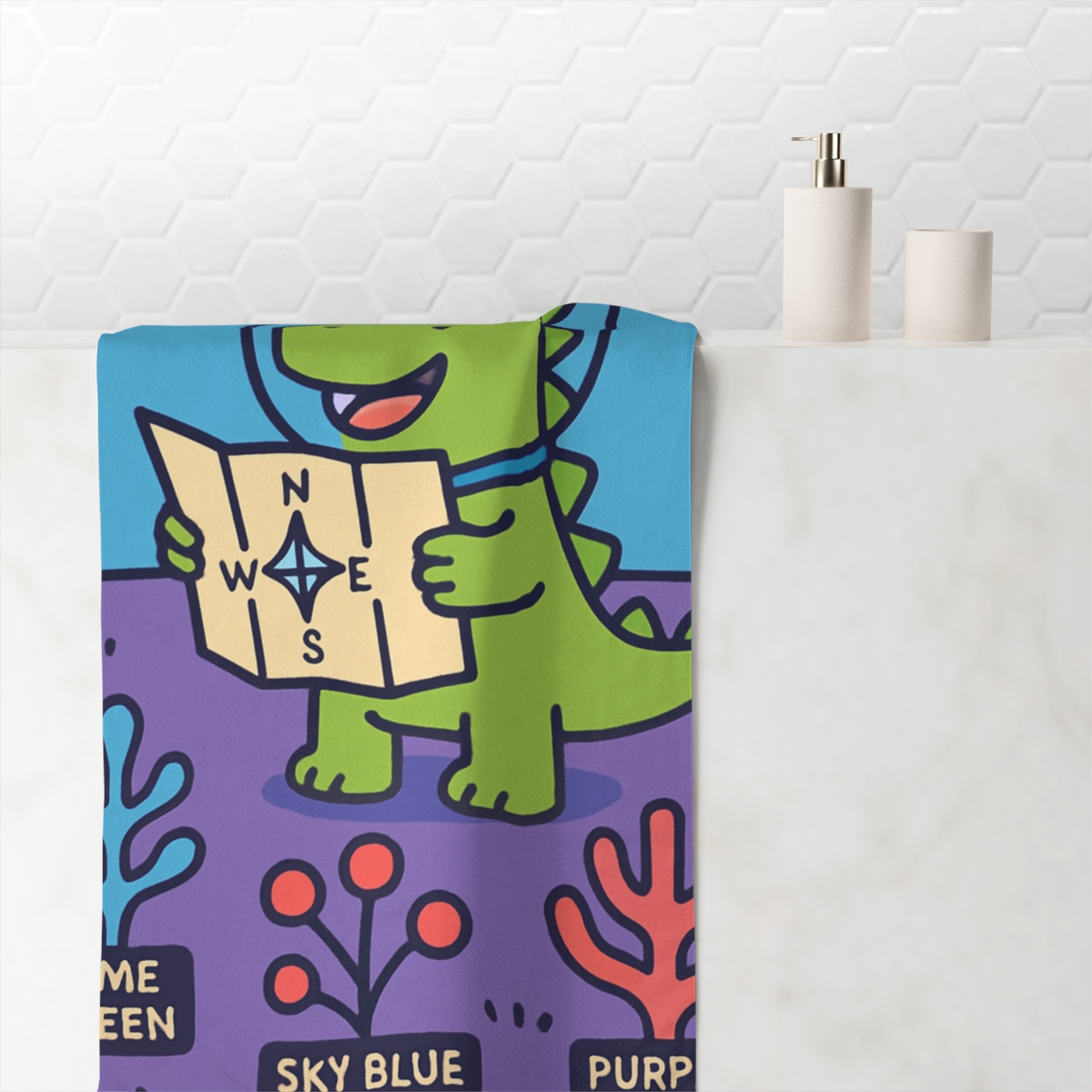 Cosmic Dino Explorer soft cotton towels