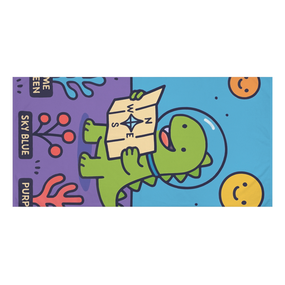 Cosmic Dino Explorer soft cotton towels