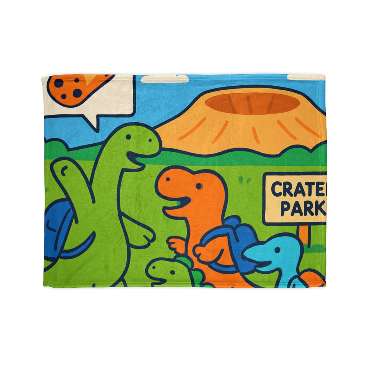 Cosmic Dino Field Trip soft fleece blankets