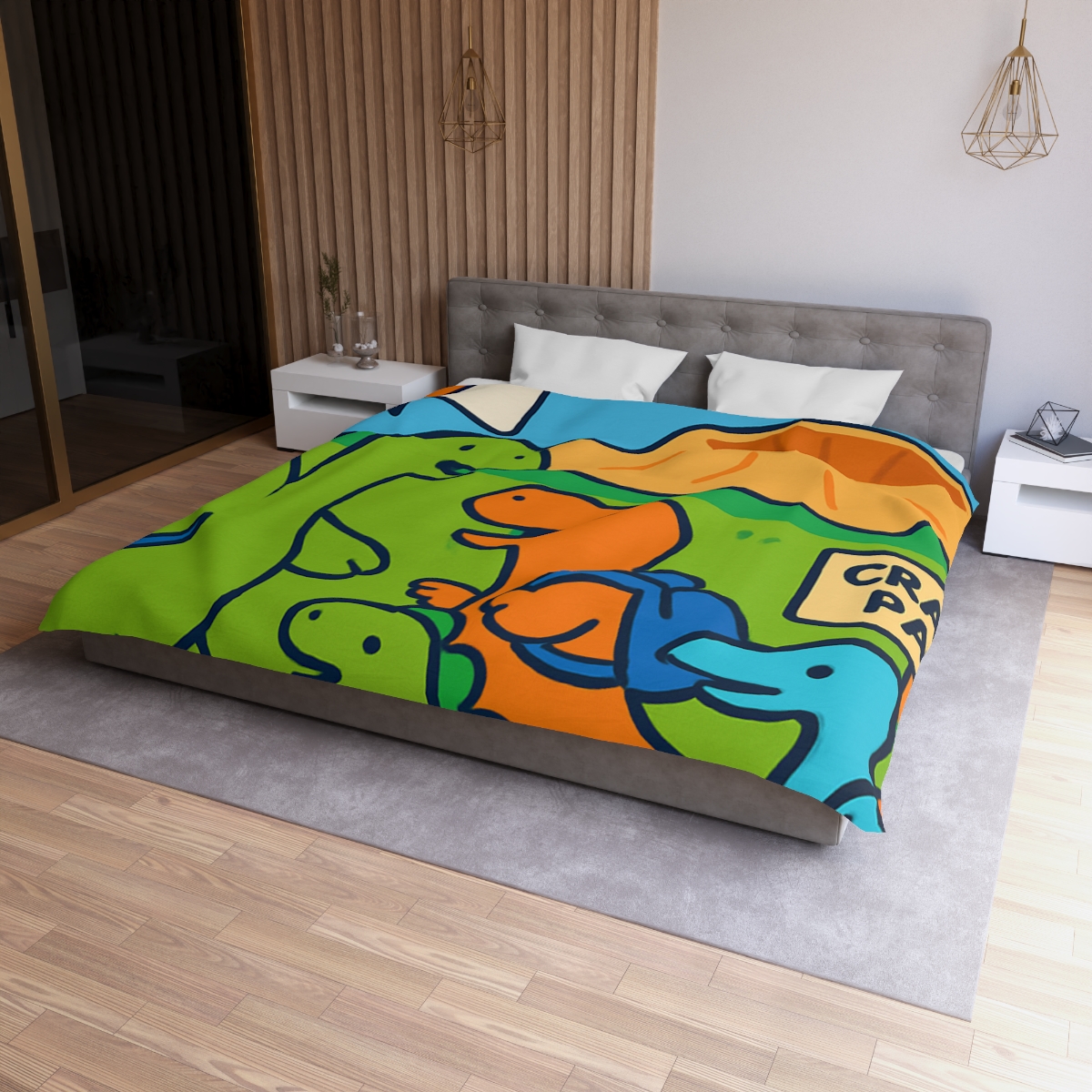 Cosmic Dino Field Trip unique patterned duvets