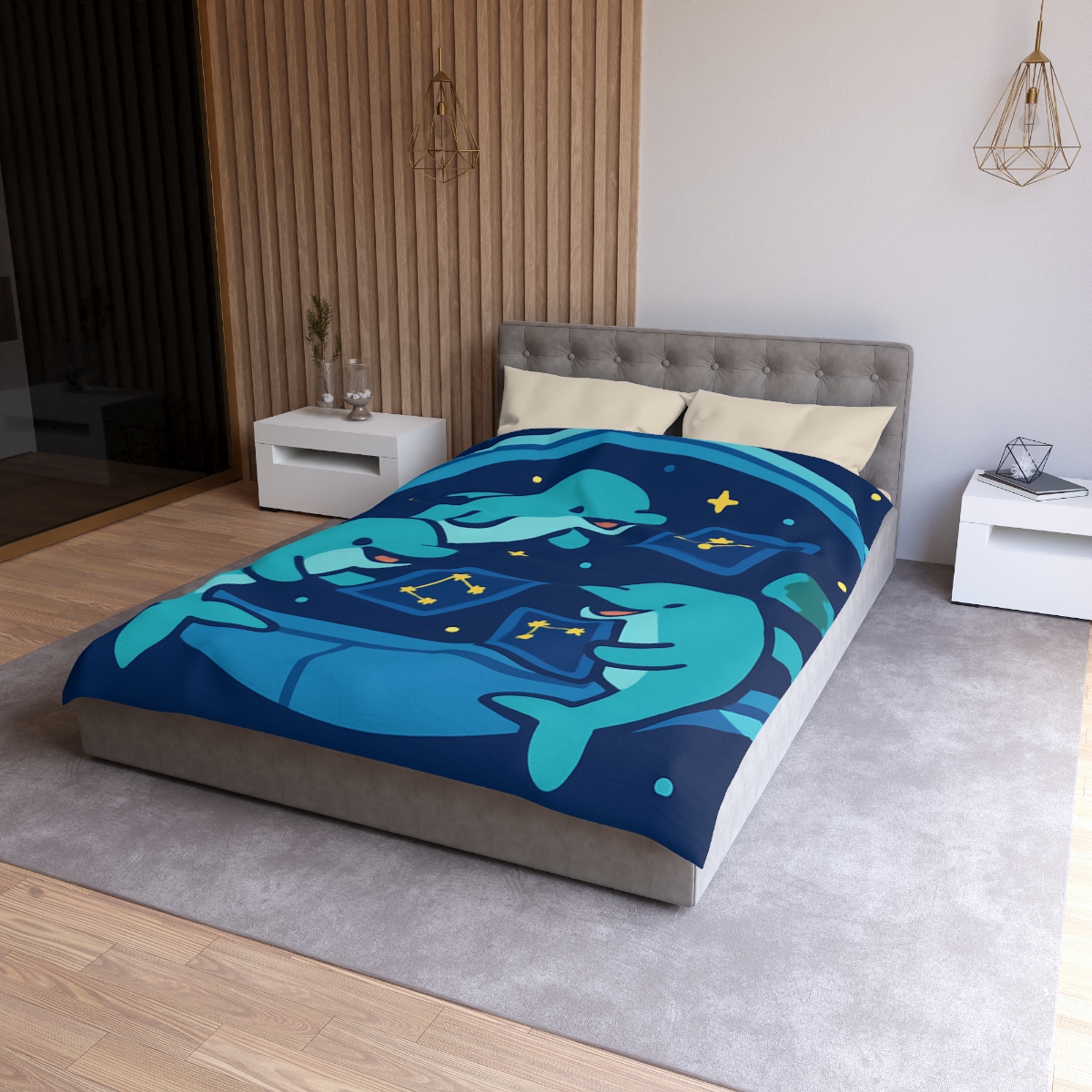 Cosmic Dolphin Classroom stylish duvet covers