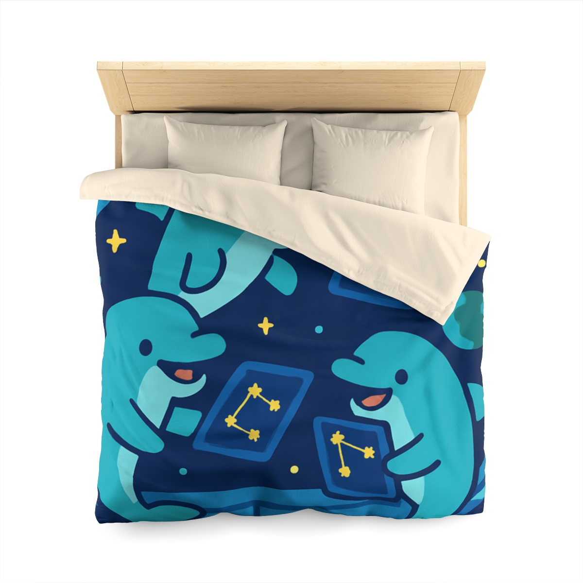 Cosmic Dolphin Classroom stylish duvet covers