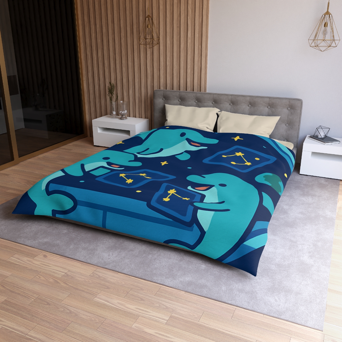 Cosmic Dolphin Classroom stylish duvet covers