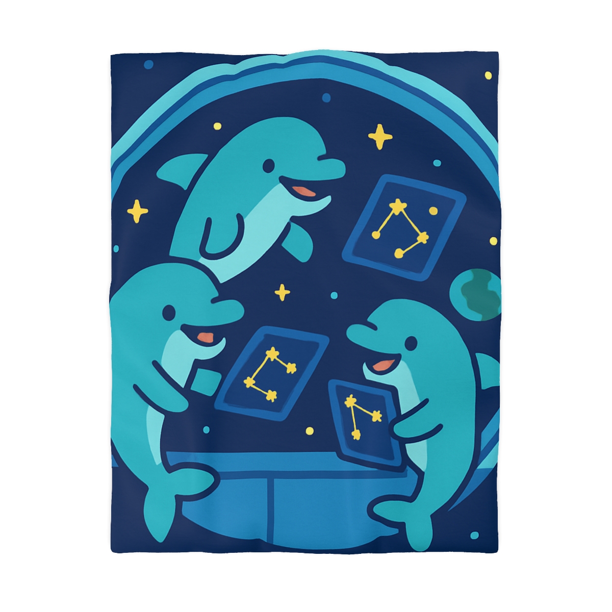 Cosmic Dolphin Classroom stylish duvet covers