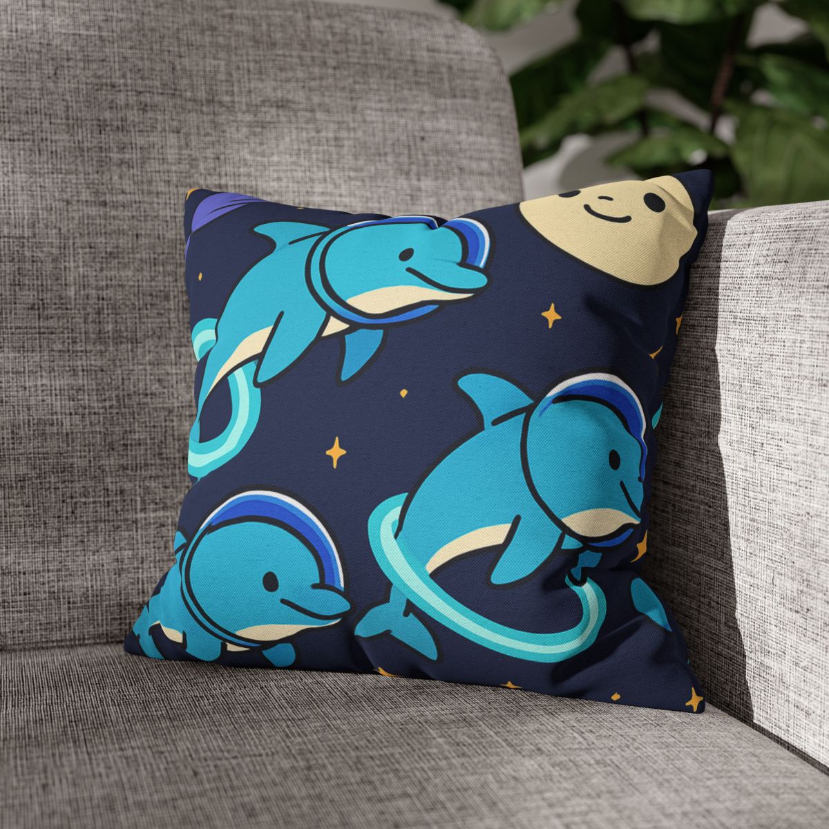Cosmic Dolphin Playground custom pillow cases