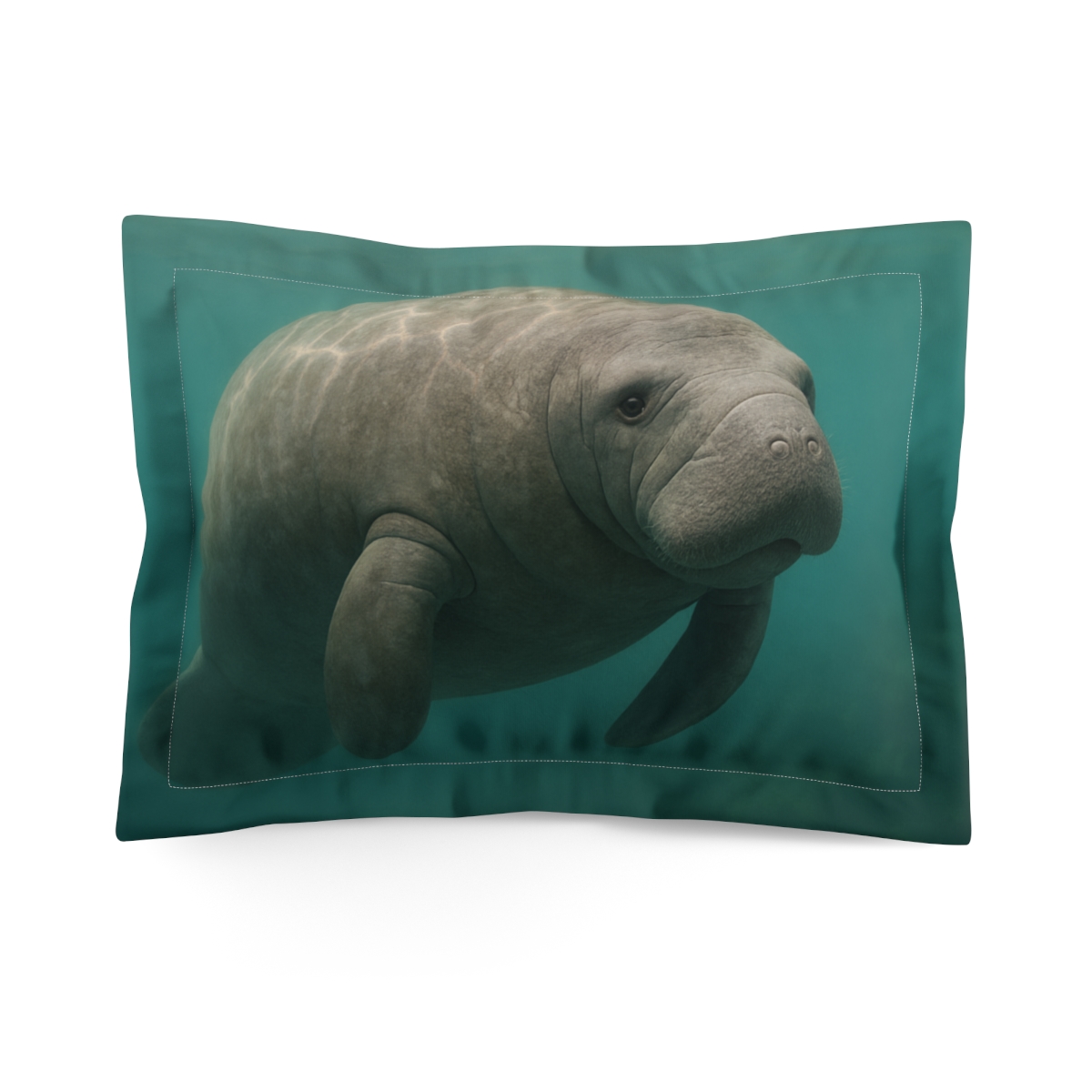 Cosmic Drift Manatee designer printed pillows