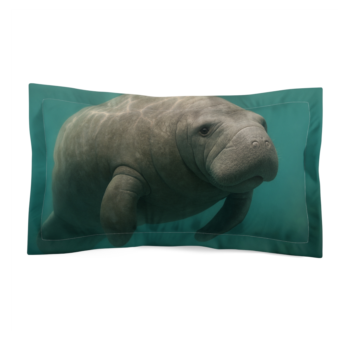 Cosmic Drift Manatee designer printed pillows