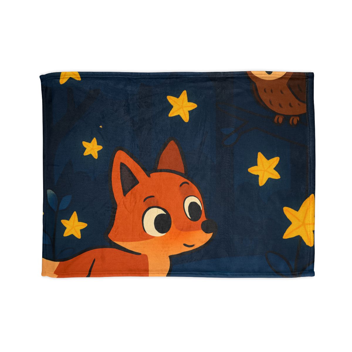 Cosmic Forest Fox trendy patterned blankets