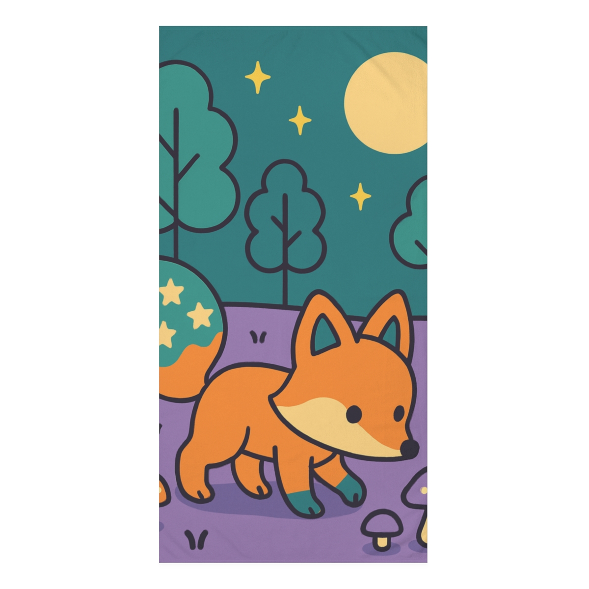 Cosmic Forest Fox unique gift towels