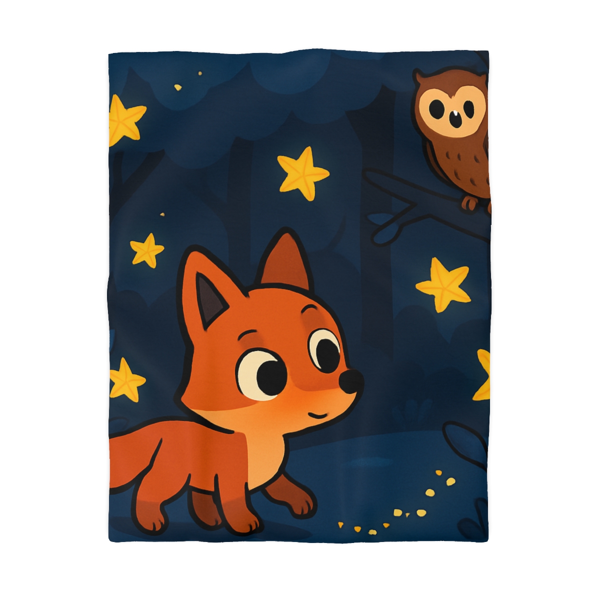 Cosmic Forest Fox trendy bedroom duvets