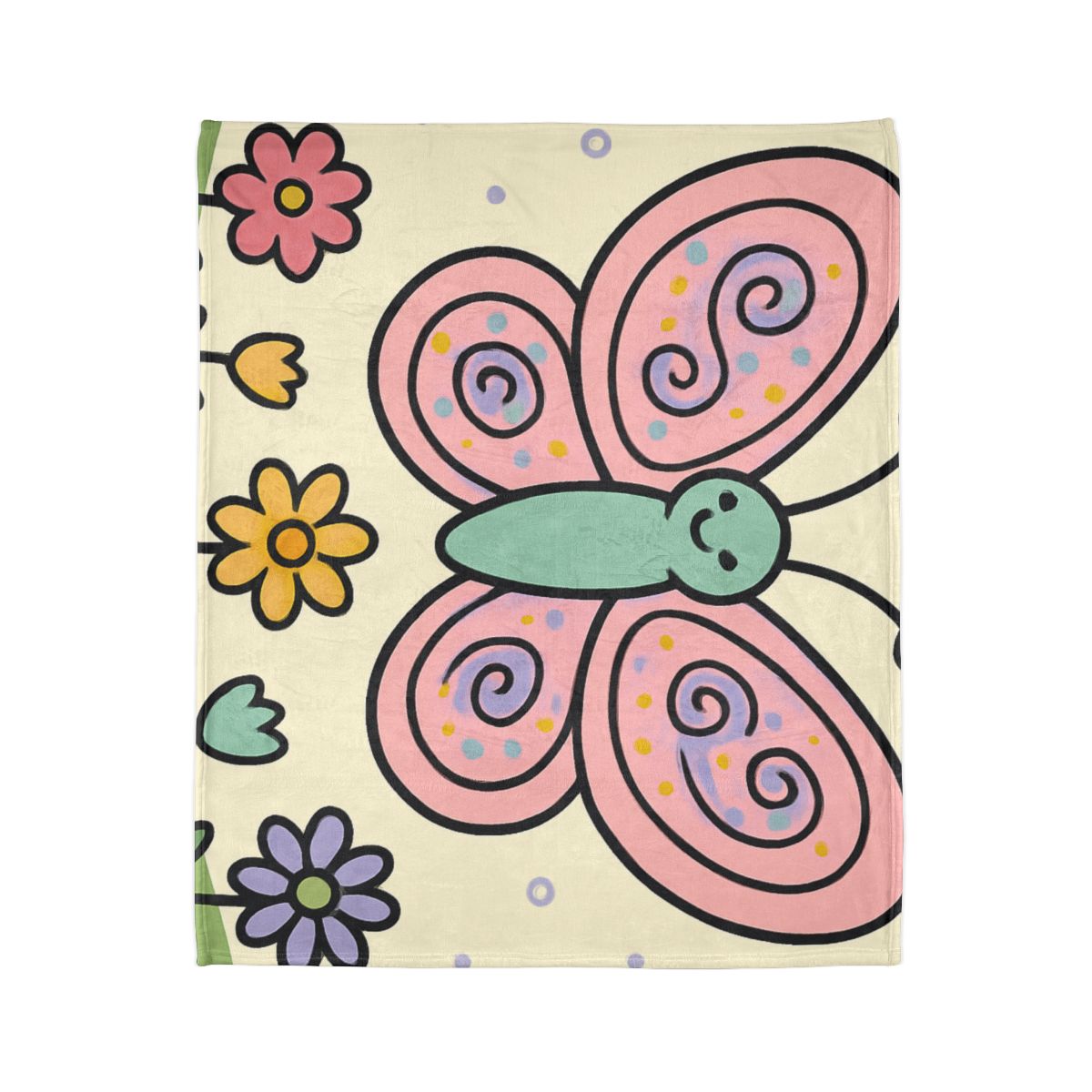 Cosmic Garden Butterfly designer printed blankets