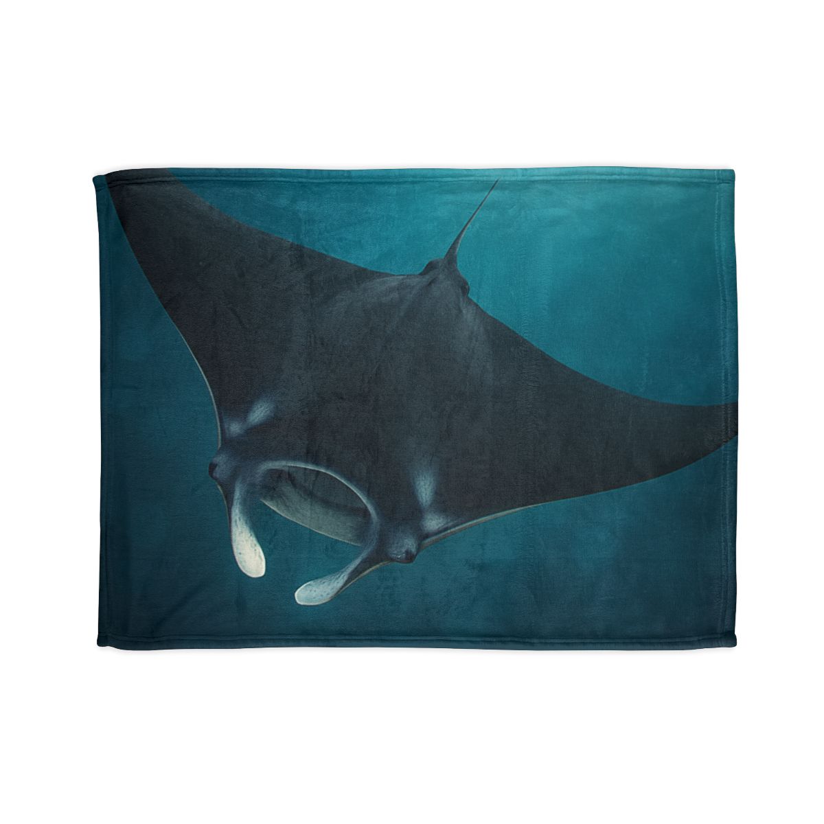 Cosmic Glide Manta Ray personalized cozy blankets