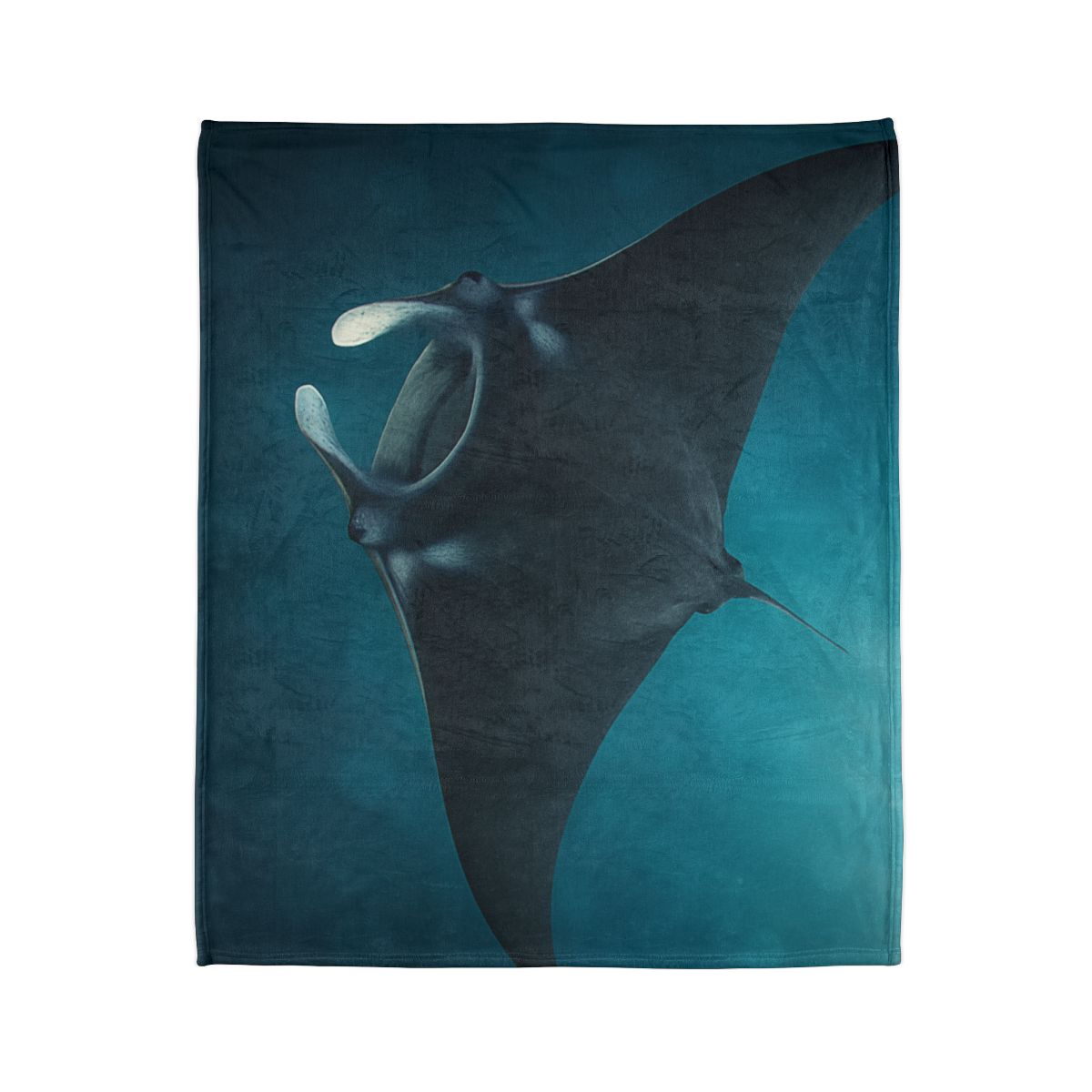 Cosmic Glide Manta Ray personalized cozy blankets