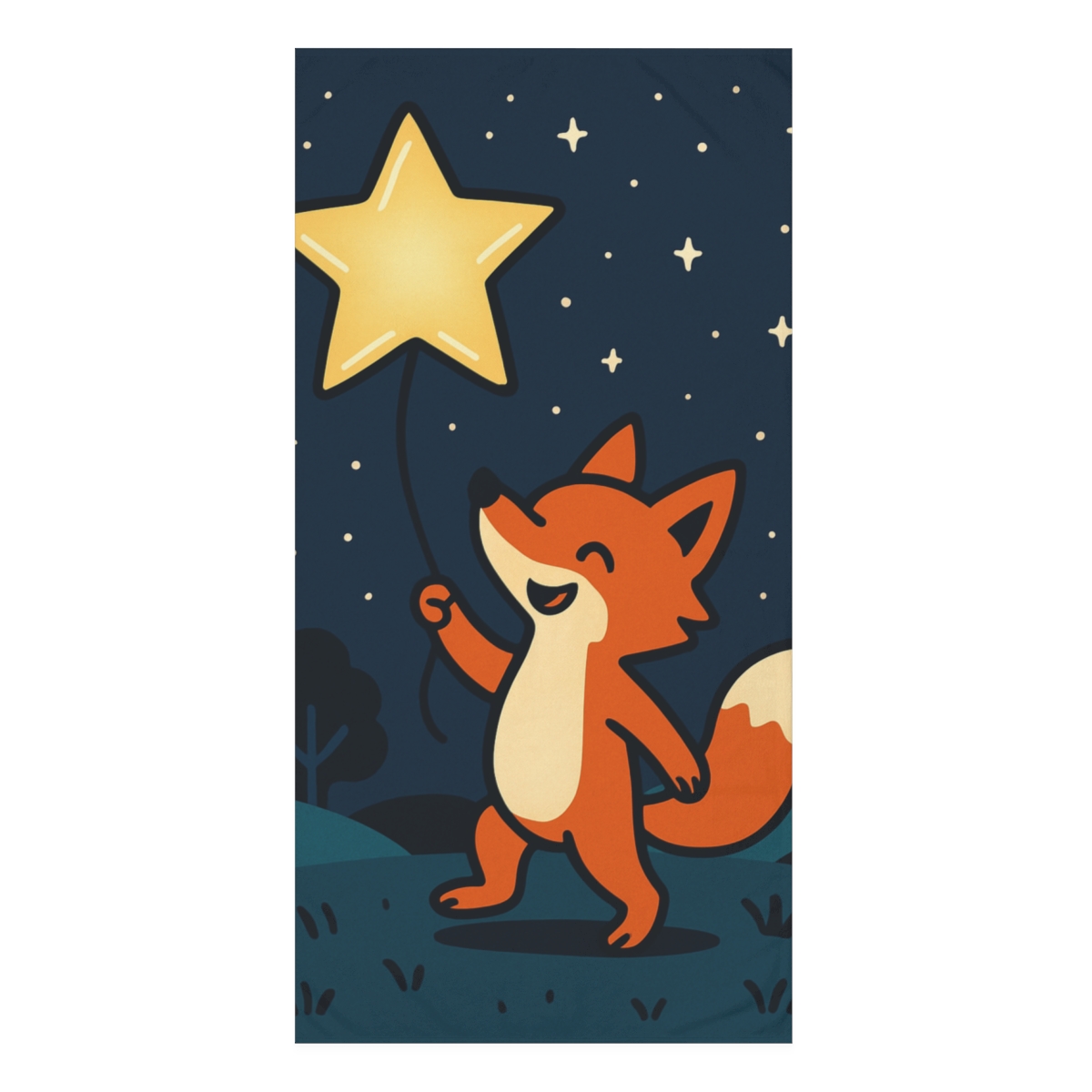 Cosmic Kite Fox comfortable face towels