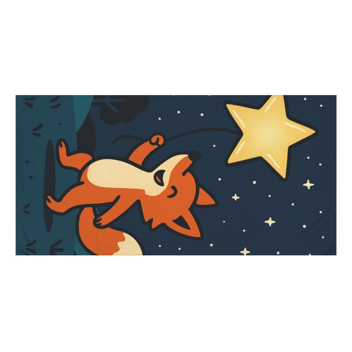 Cosmic Kite Fox comfortable face towels