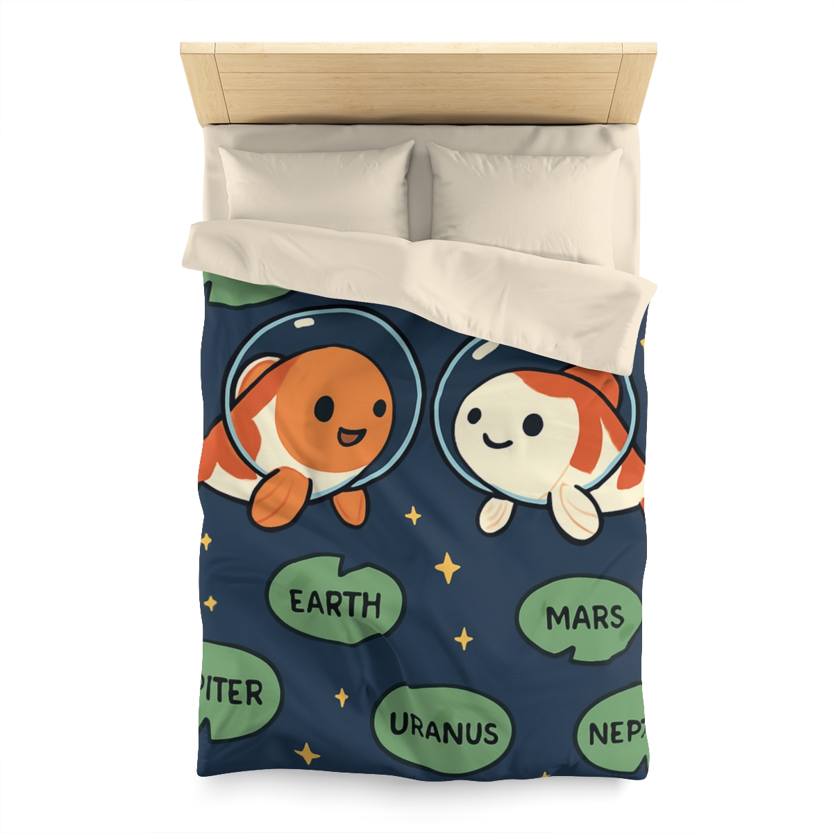 Cosmic Koi Classroom personalized bedding duvets