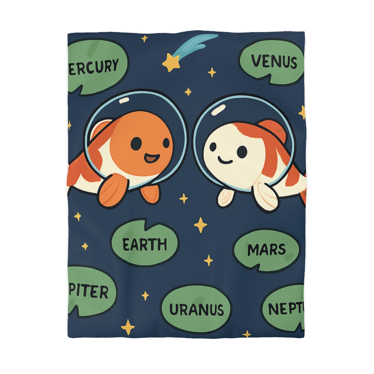 Cosmic Koi Classroom personalized bedding duvets