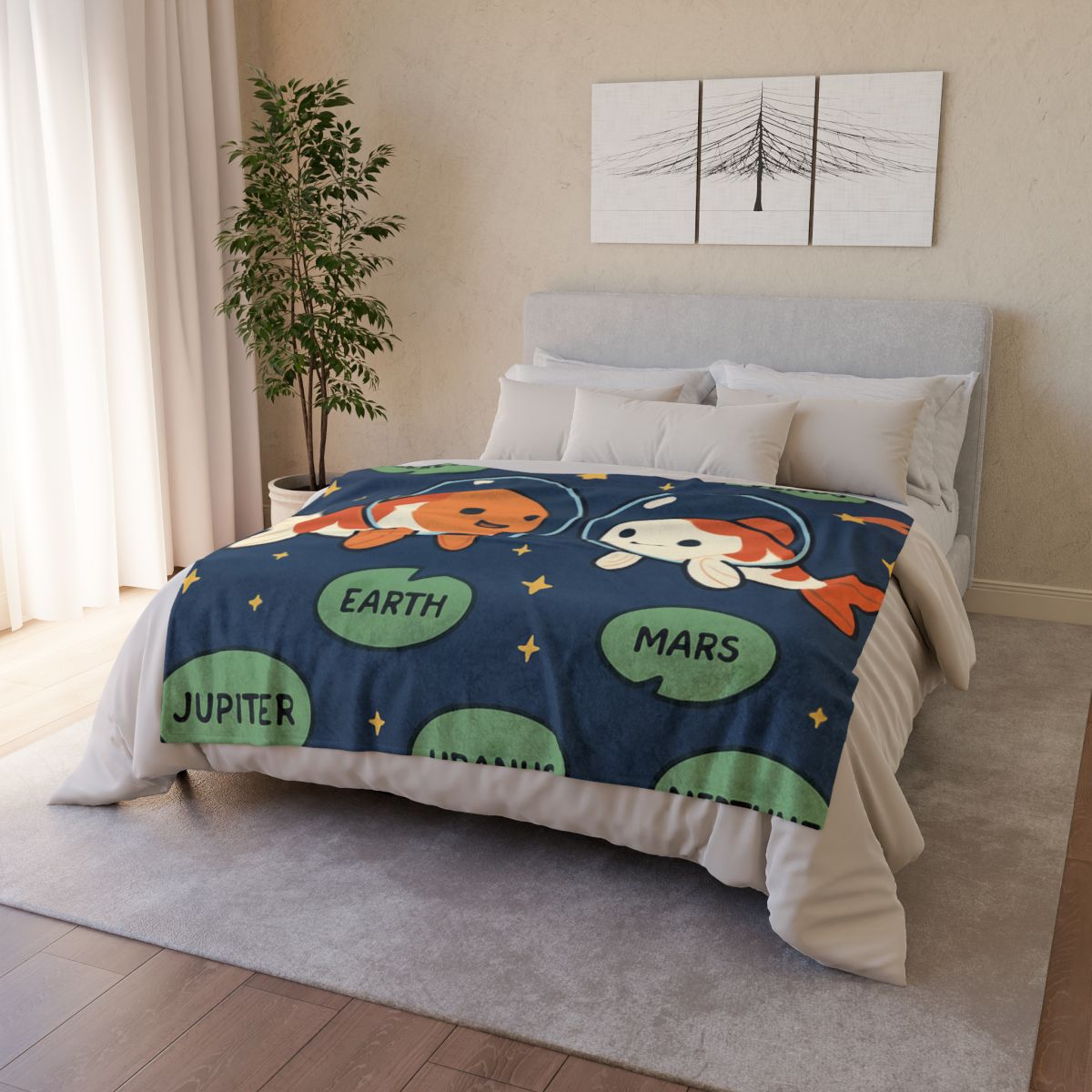 Cosmic Koi Classroom warm winter blankets