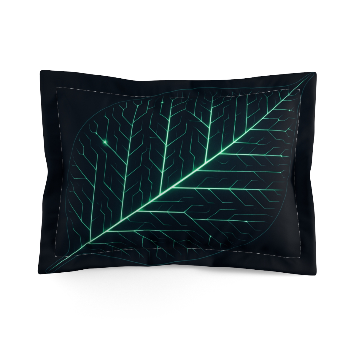 Cosmic Leaf Vein Circuit custom pillows