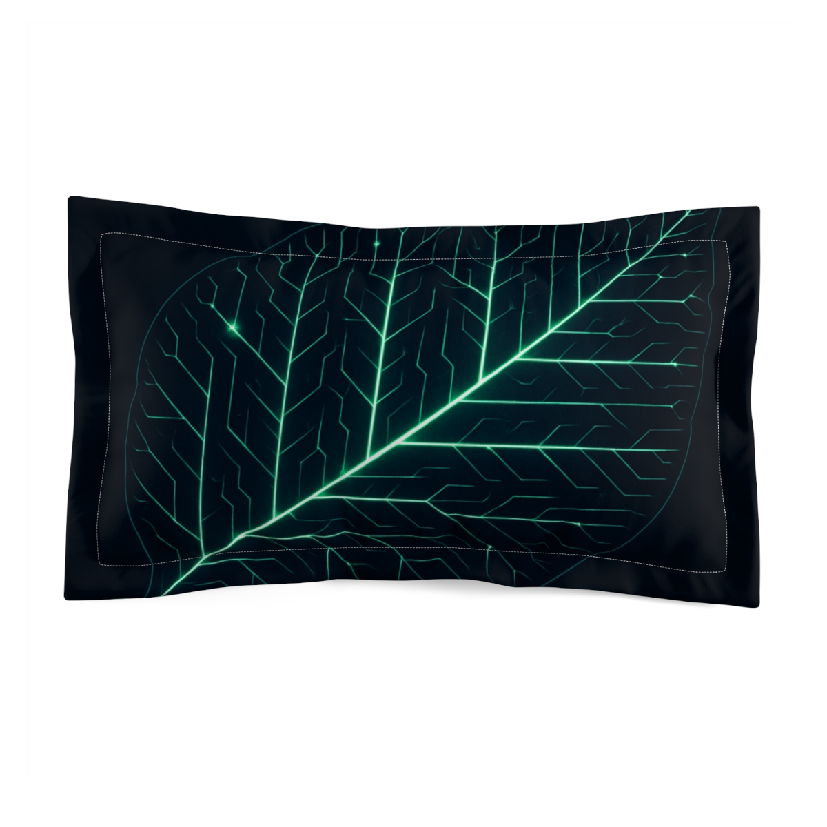 Cosmic Leaf Vein Circuit custom pillows