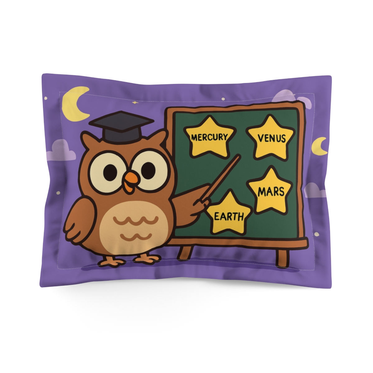 Cosmic Owl Classroom personalized decorative pillows