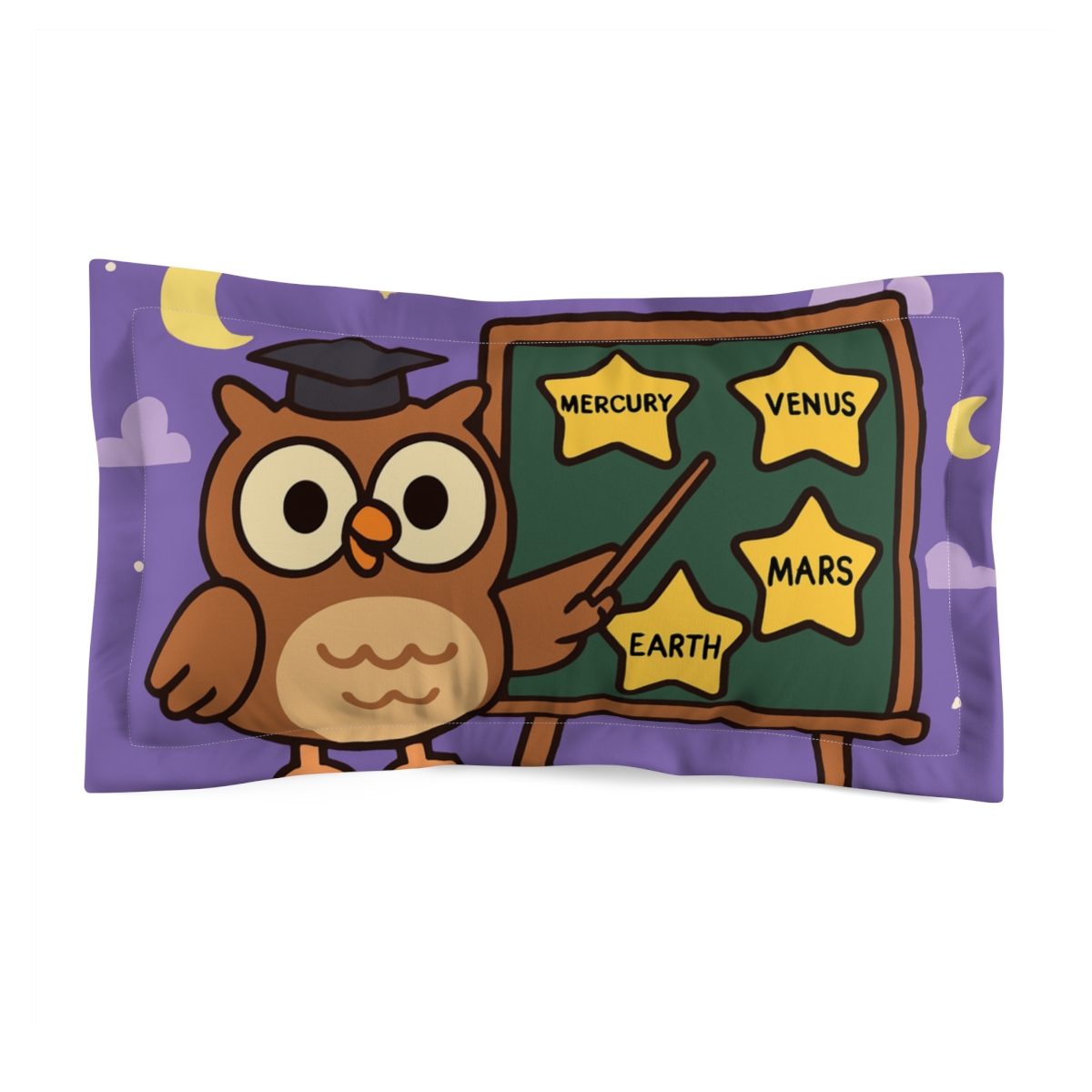 Cosmic Owl Classroom personalized decorative pillows