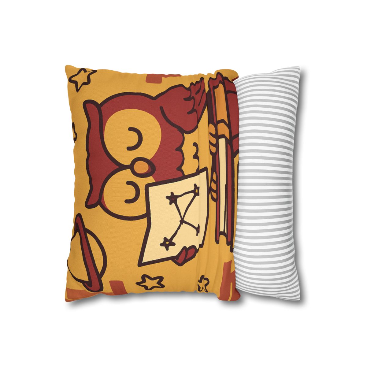 Cosmic Owl Library trendy patterned pillow cases