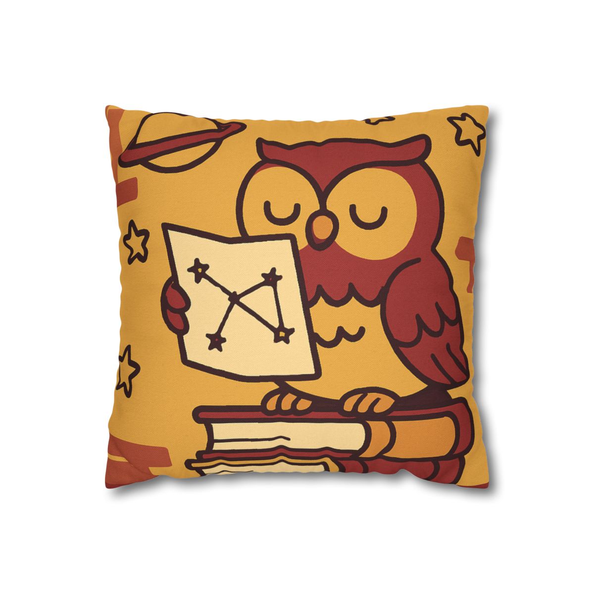Cosmic Owl Library trendy patterned pillow cases
