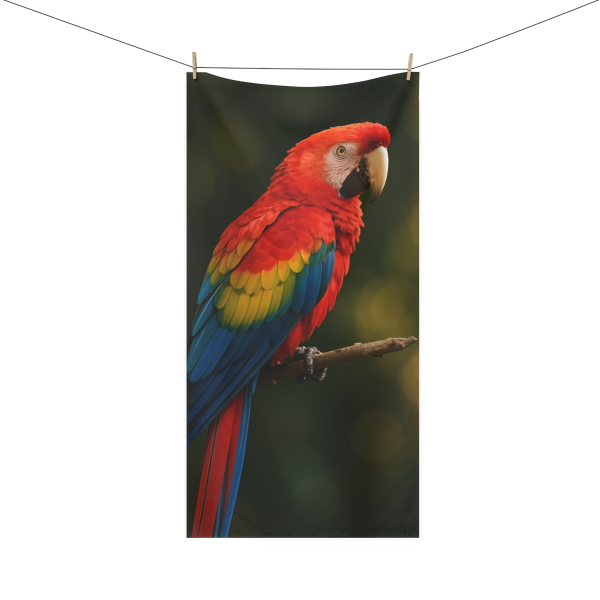 Cosmic Plumage Scarlet Macaw comfortable face towels