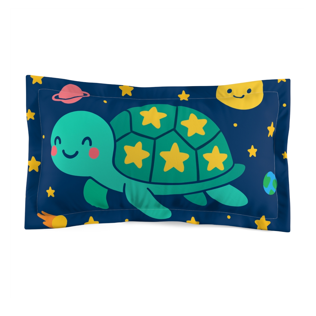 Cosmic Turtle Explorer designer printed pillows