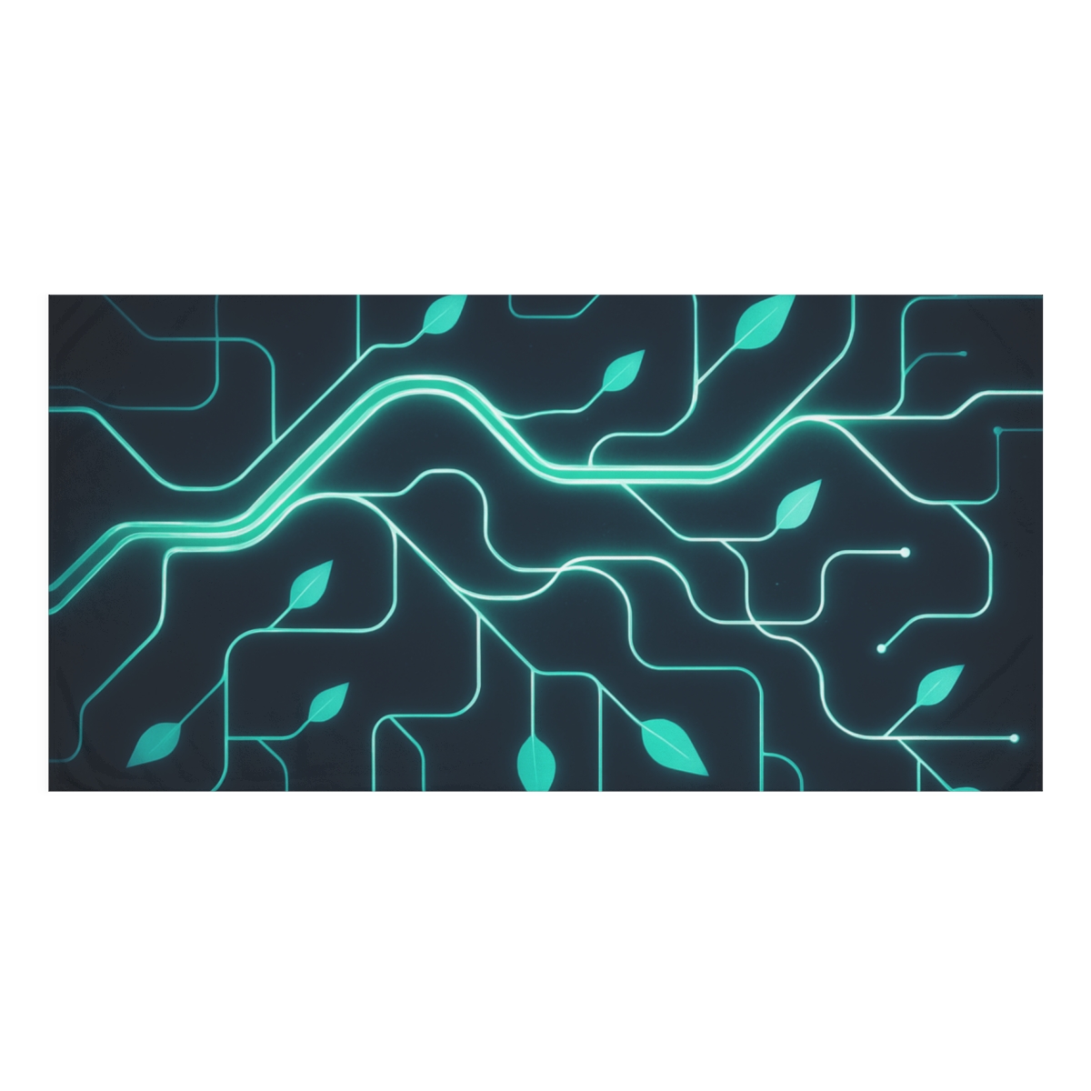 Cosmic Vine Circuitry decorative home towelscustom towels