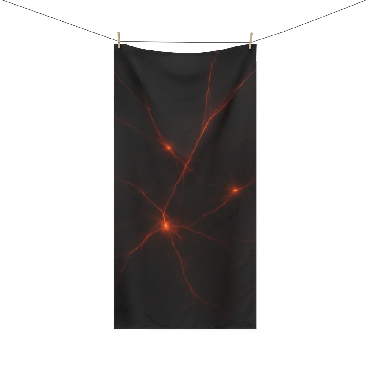 Cosmic Web Ember Filaments designer printed towels