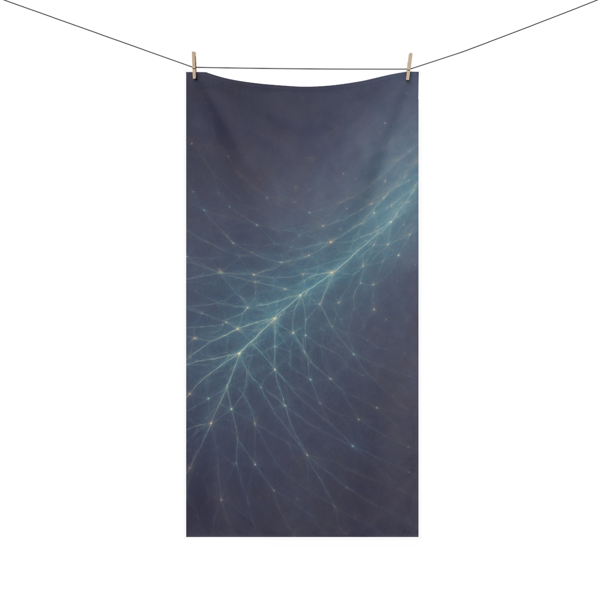 Cosmic Web Filament Glow designer printed towels