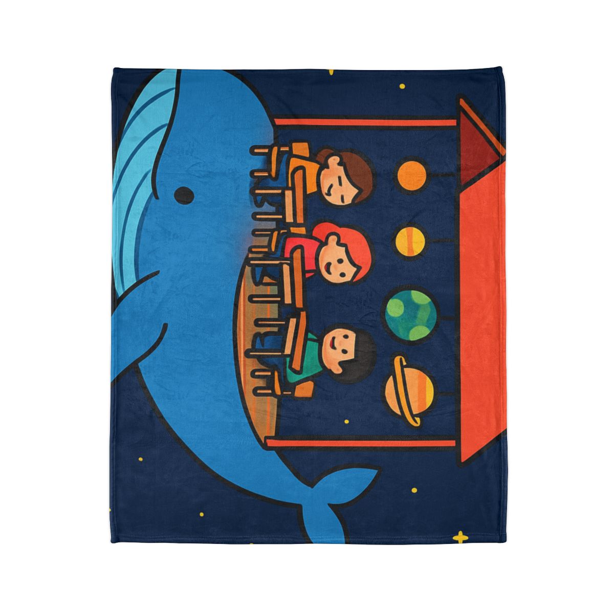 Cosmic Whale Classroom custom blankets