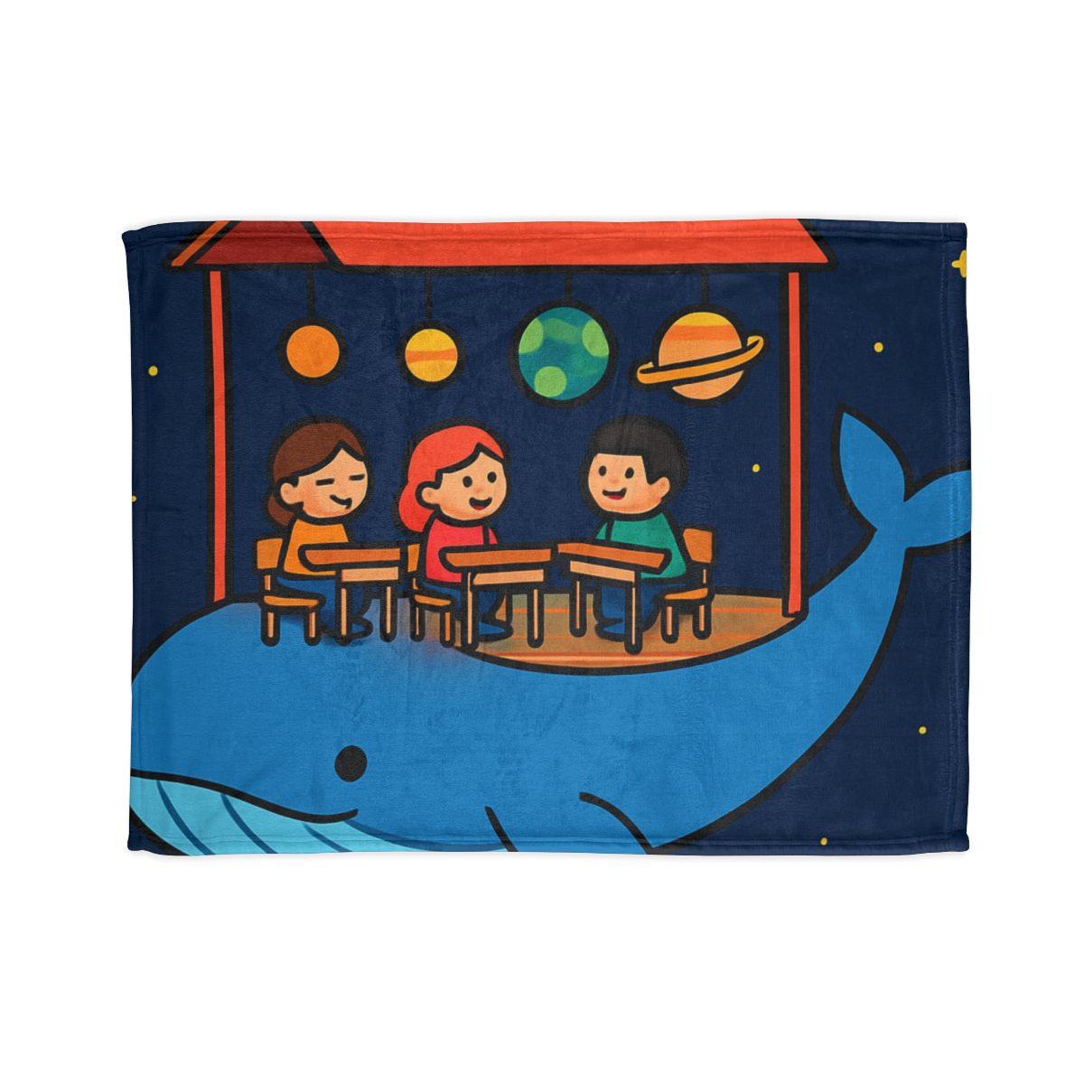 Cosmic Whale Classroom custom blankets