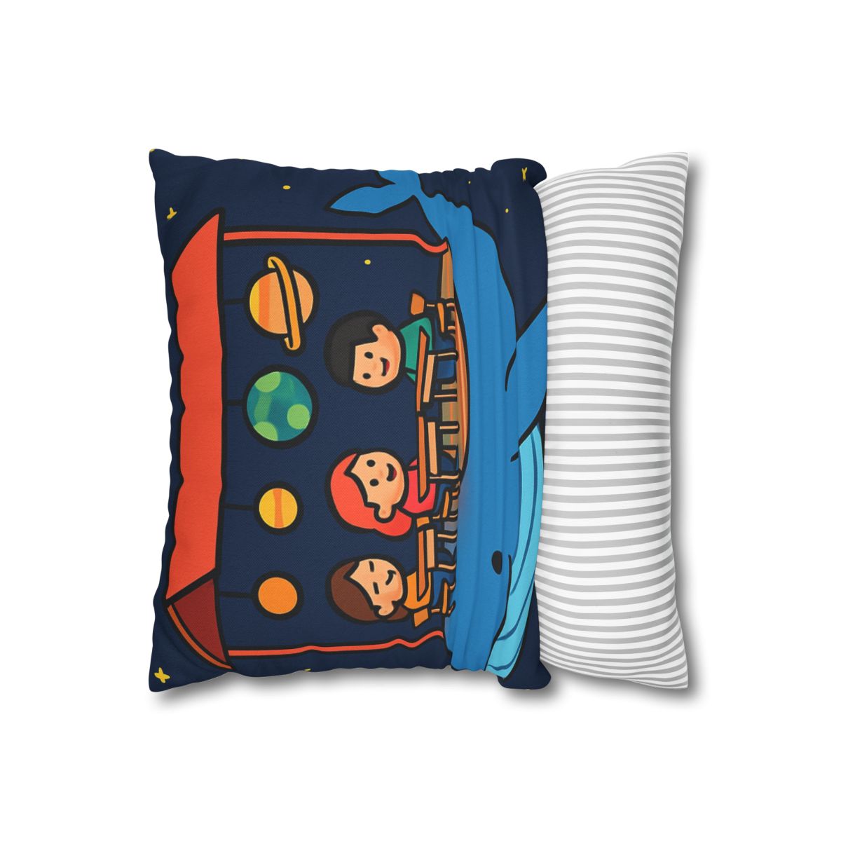Cosmic Whale Classroom personalized pillow covers