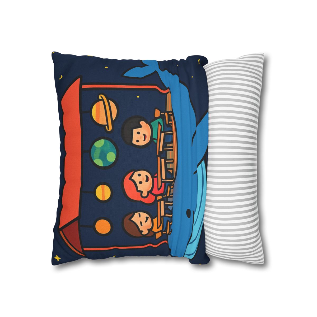 Cosmic Whale Classroom personalized pillow covers