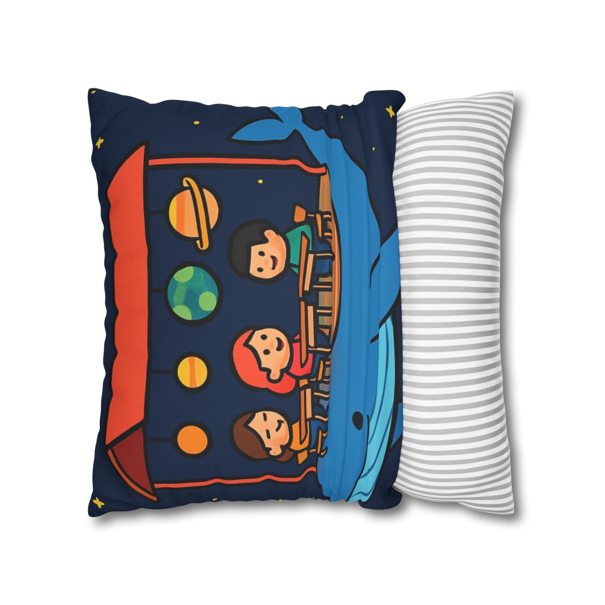 Cosmic Whale Classroom personalized pillow covers