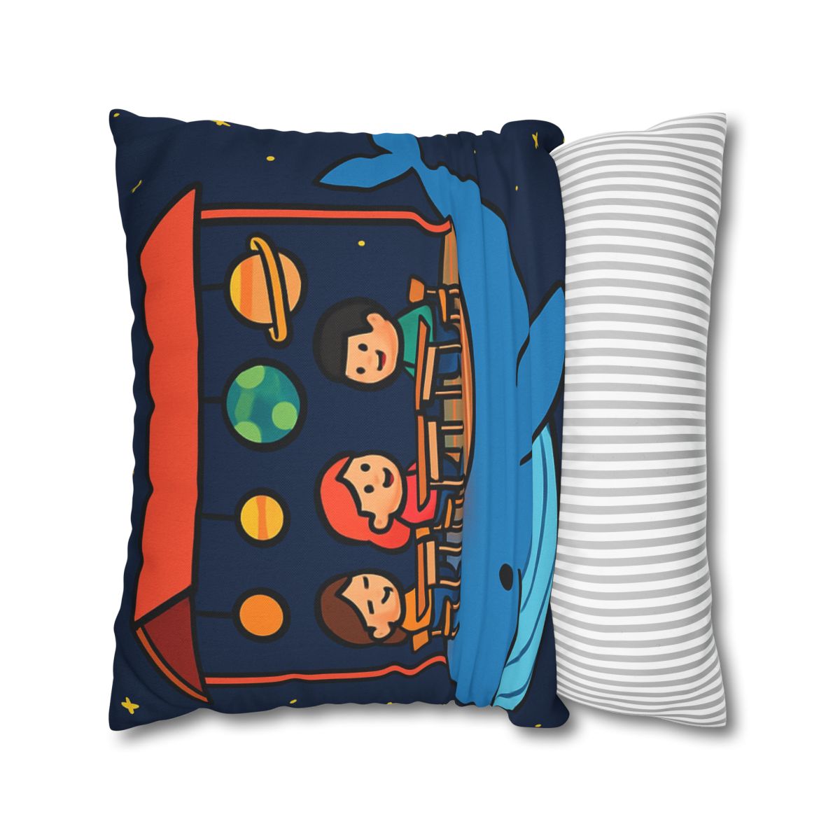 Cosmic Whale Classroom personalized pillow covers