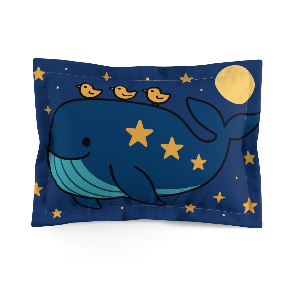 Cosmic Whale Parade stylish throw pillows