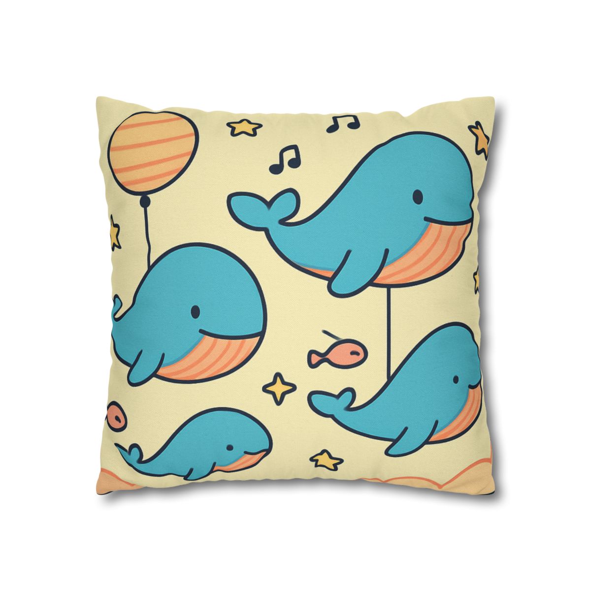 Cosmic Whale Parade personalized pillow covers