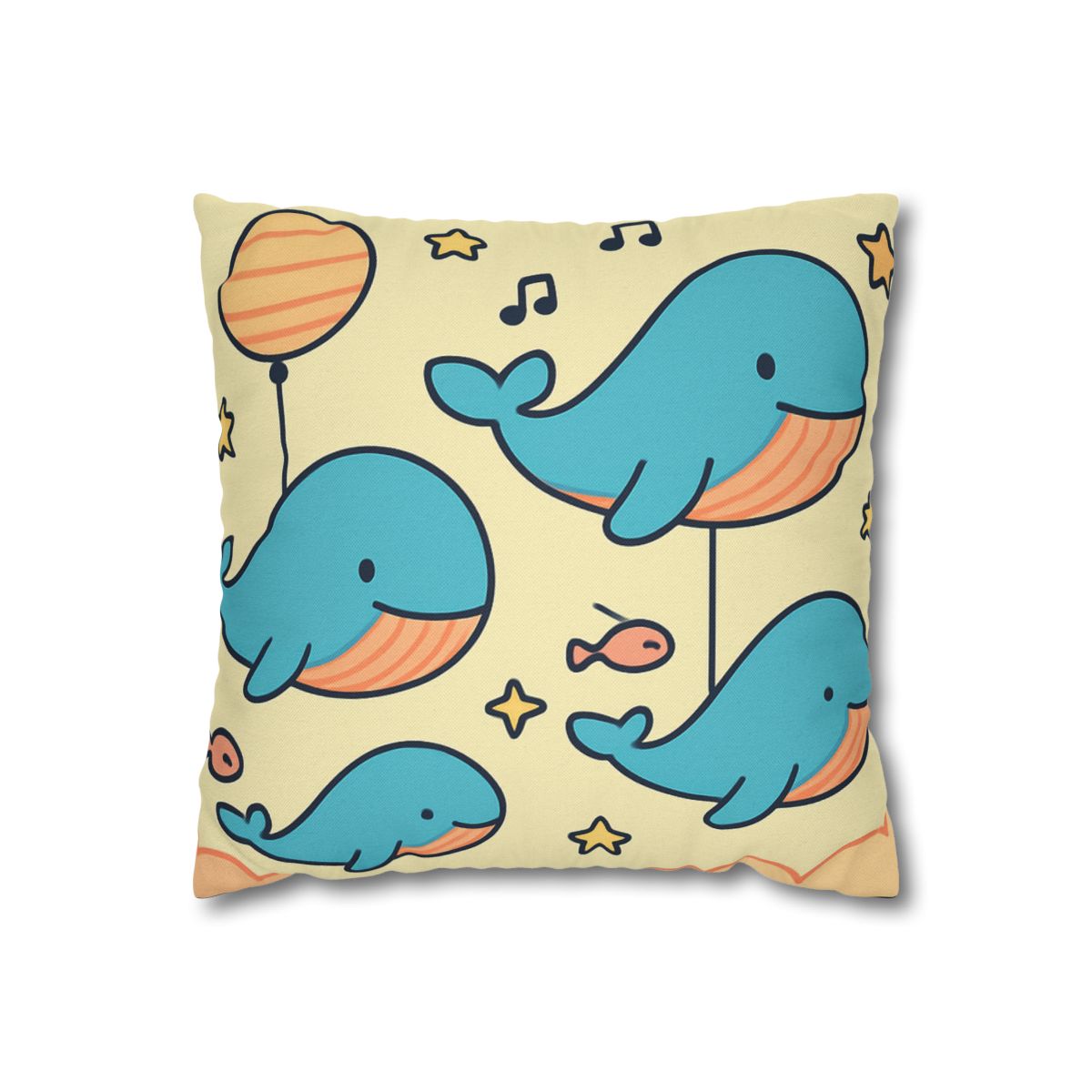 Cosmic Whale Parade personalized pillow covers