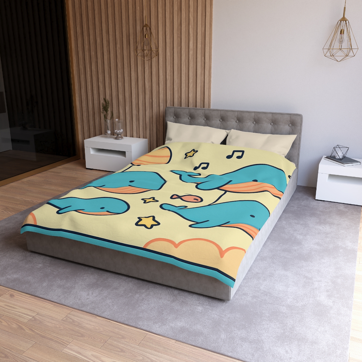 Cosmic Whale Parade duvets for gifts