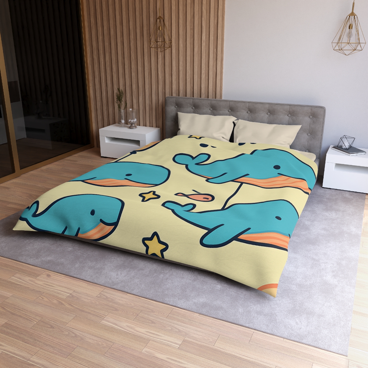 Cosmic Whale Parade duvets for gifts