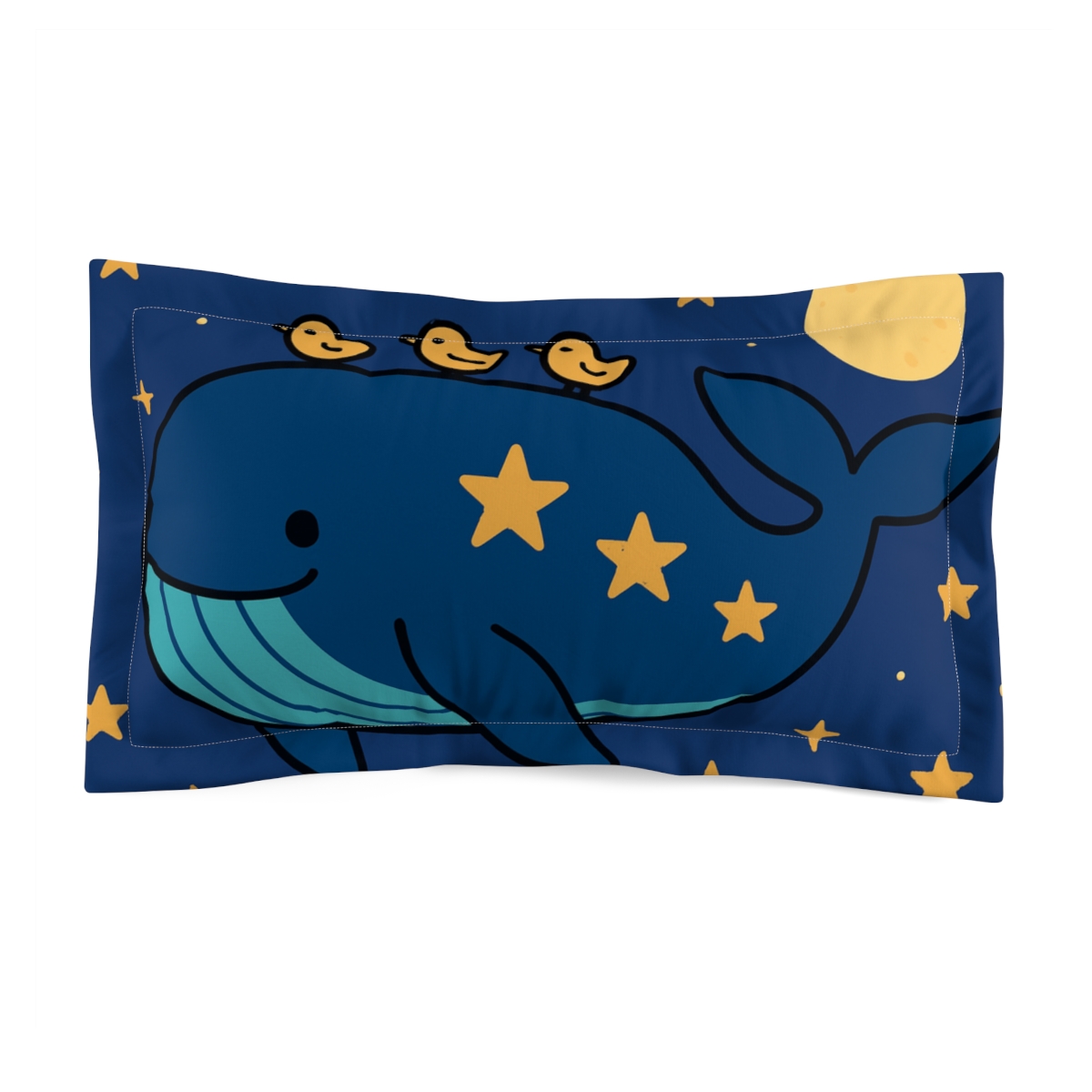 Cosmic Whale Parade stylish throw pillows
