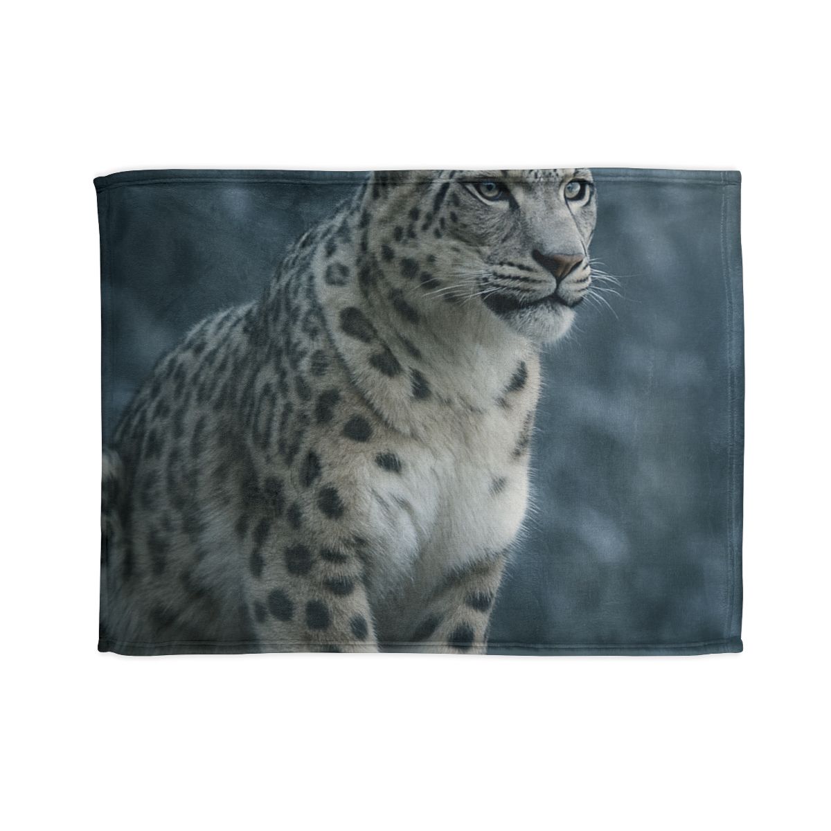 Crest Of Silence Snow Leopard designer printed blankets