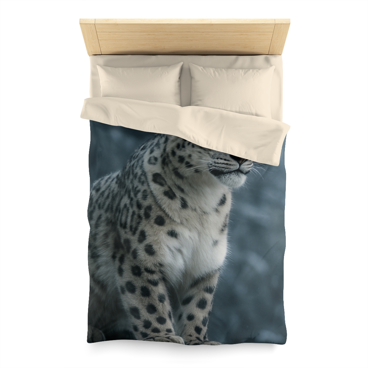 Crest Of Silence Snow Leopard custom duvets