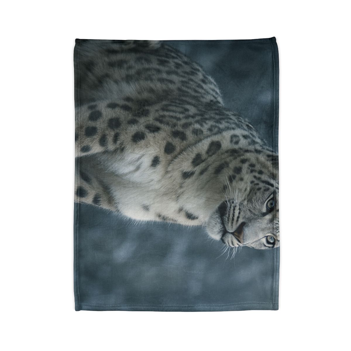 Crest Of Silence Snow Leopard designer printed blankets