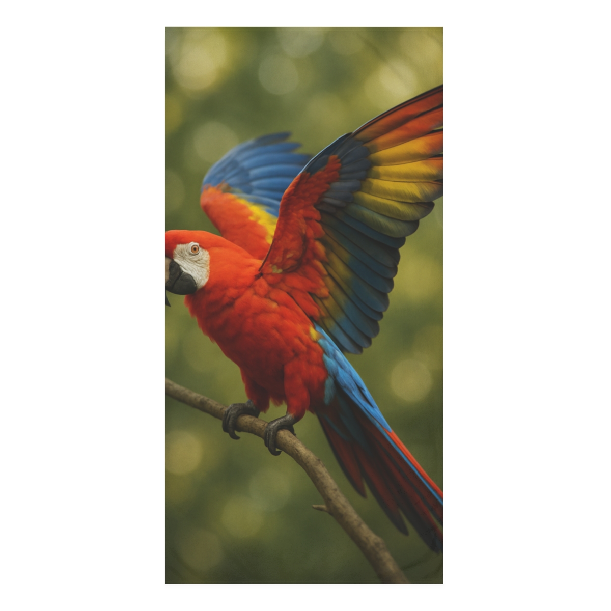 Crimson Arc Scarlet Macaw custom towels