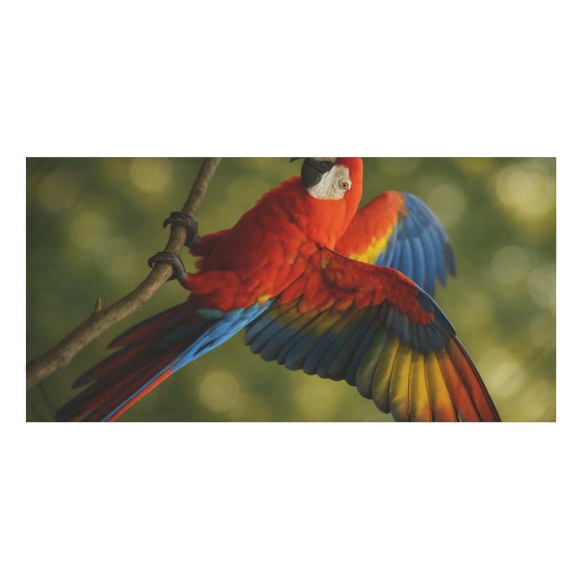 Crimson Arc Scarlet Macaw custom towels